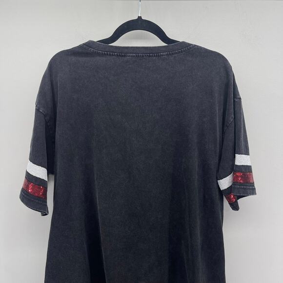 Fantastic Fawn Lennon Liberty Card‎ T-Shirt Dress Womens Medium Washed Black - Picture 6 of 7